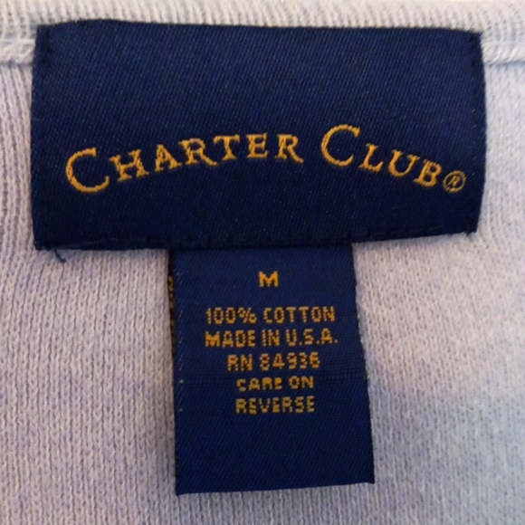 Charter Club sweater. Light blue. Size M. - Picture 6 of 9
